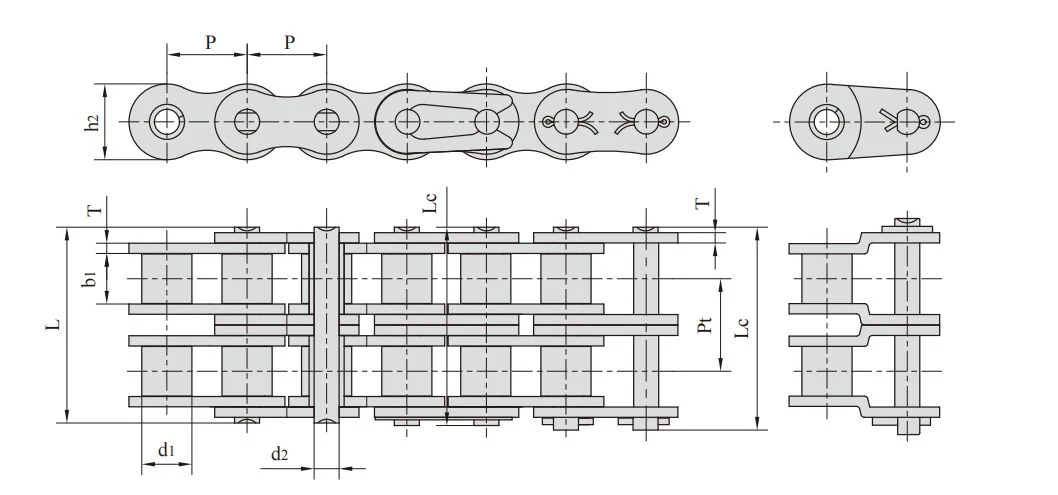 Stainless steel short pitch roller chains2