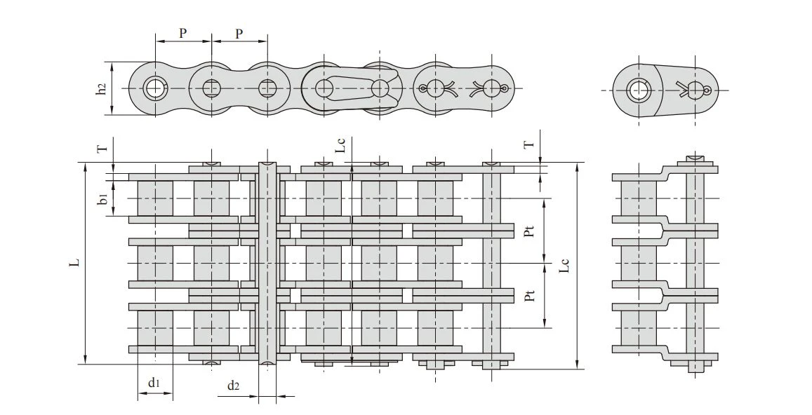 Stainless steel short pitch roller chains3
