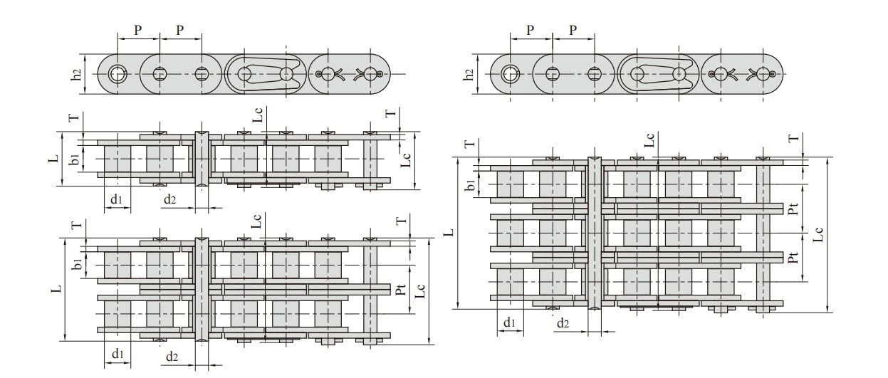 Stainless steel short pitch roller chain with straight side plate1